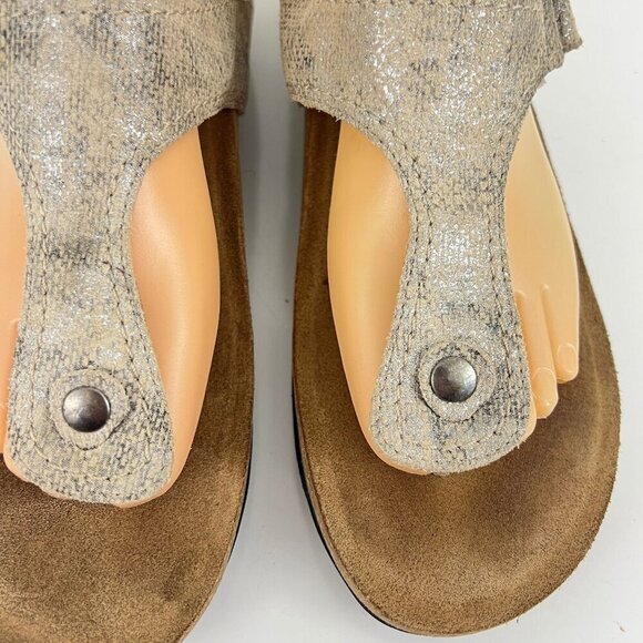 Taos Footwear Women's Lucy Wedge Sandal Silver Metallic size 42 11-11.5 M - Picture 10 of 12